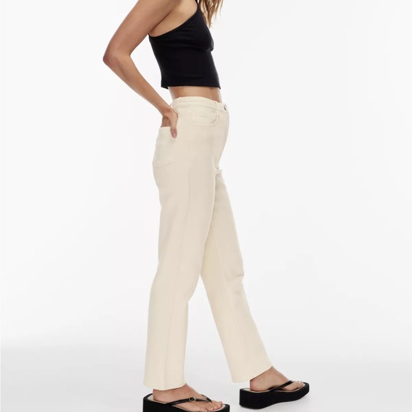 ARITZIA WILFRED MELINA PANTS TWILL WHITE JEANS - Picture 4 of 5